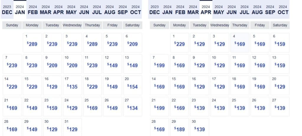 Southwest Flight Schedule